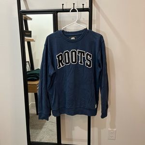 Navy Blue Roots Logo Crewneck